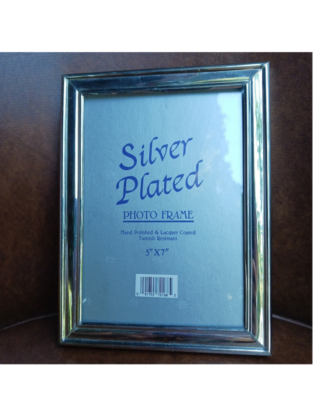 Malden Silver Plated Photo Frame 5x7 Velvet Easel Back Vintage